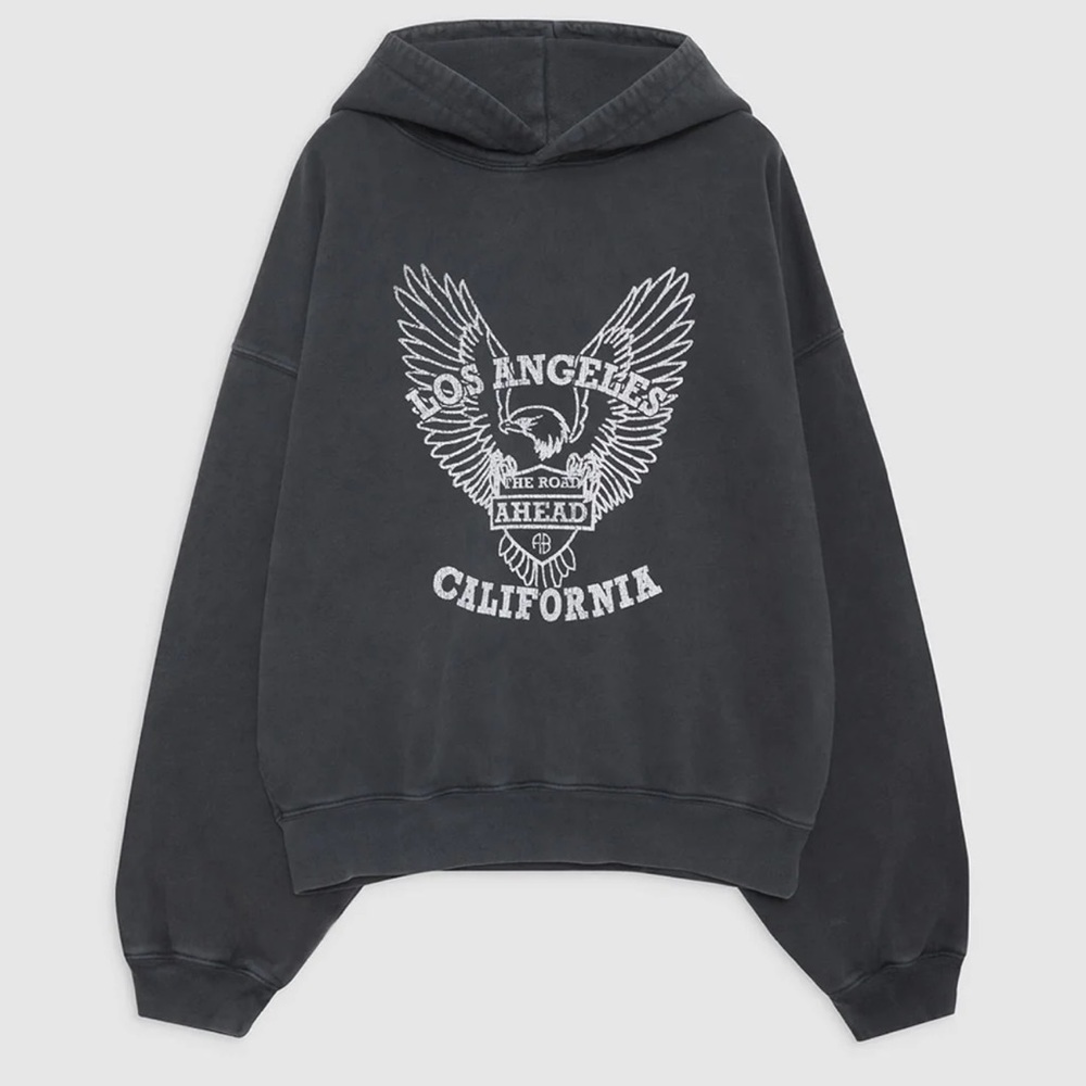 Anine Bing Black Graphic Hoodie - Picture 2 of 7